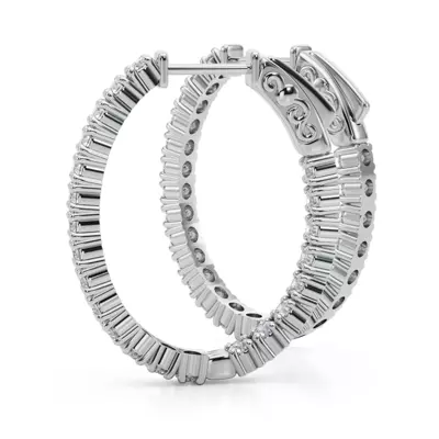 Classic Eternal Lab Diamond Hoop Earrings (2 1/5 ct. tw.)